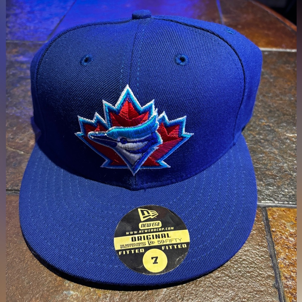 Rare Retro Toronto Blue Jays New Era Fitted Hat Size 7